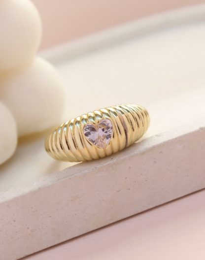 Anillo chunky corazón
