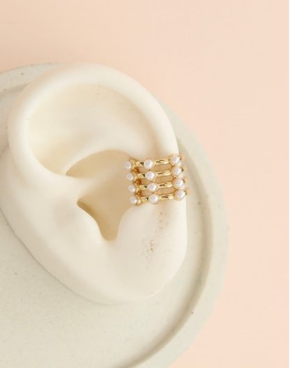 Ear cuff maxi perlas