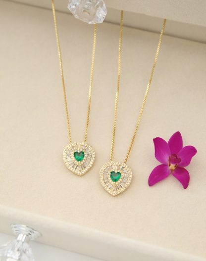 Cadena corazón LIA verde