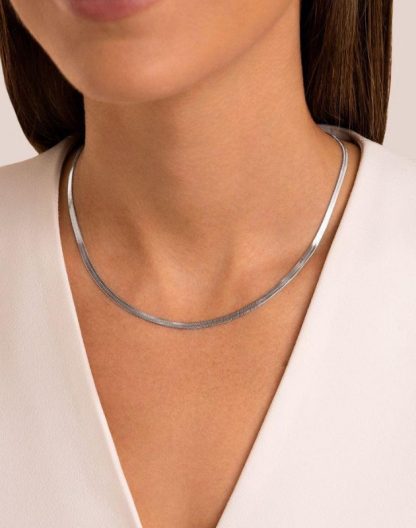 Cadena plana silver
