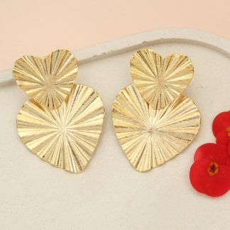 Aretes doble corazón