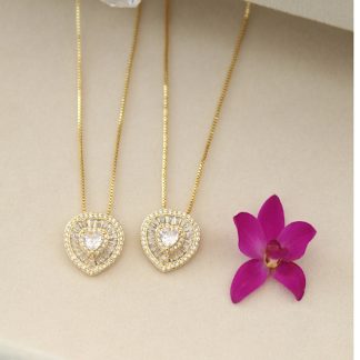 Cadena corazón LIA blanco
