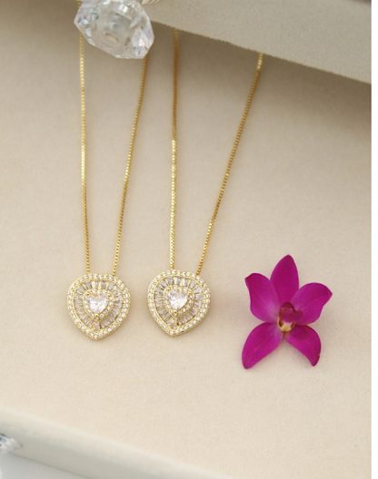 Cadena corazón LIA blanco