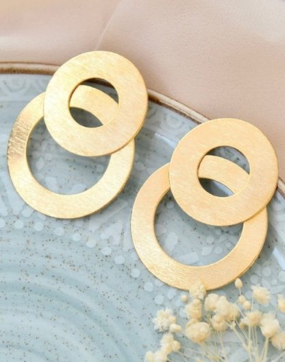 Aretes doble aro plano