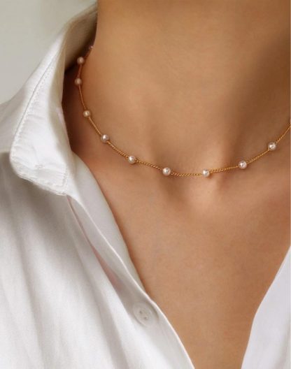Choker perlas