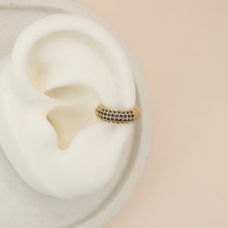 Ear cuff azul microcircones