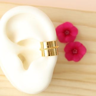 Ear cuff ancho con entorchado