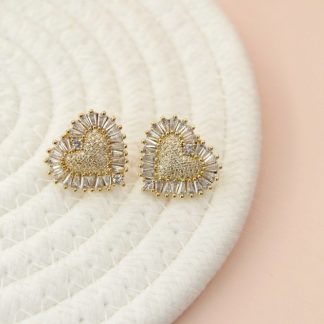 Topos corazón grande gold