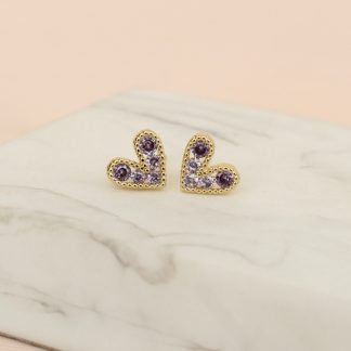 Topos corazón lila