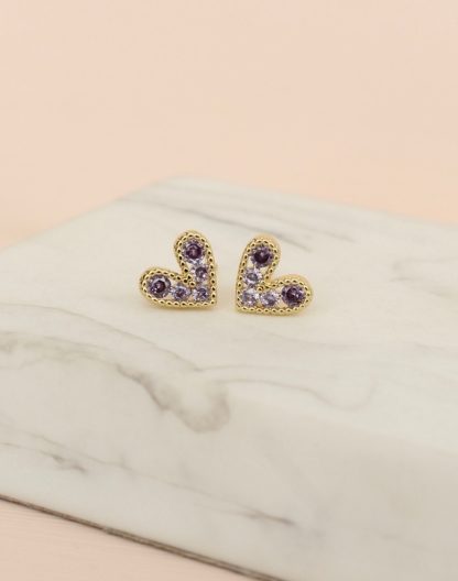 Topos corazón lila