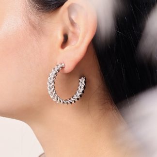 Candongas trenza silver