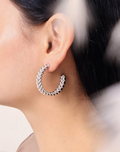 Candongas trenza silver
