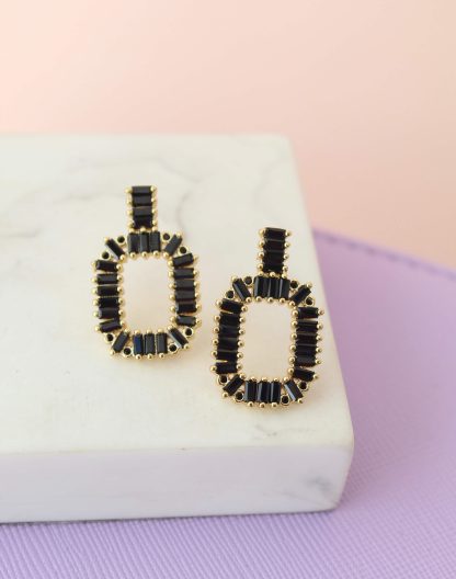 Topos rectangular negro