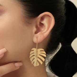 Aretes hoja