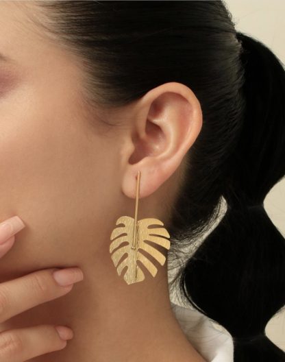 Aretes hoja