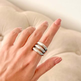 Anillo chunky silver SILVIA