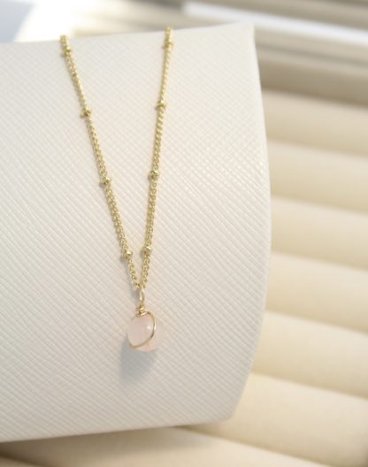 Cadena cuarzo rosa