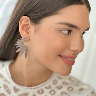 Aretes alas silver