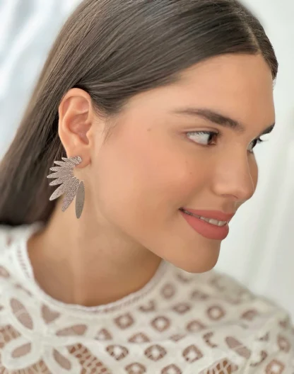 Aretes alas silver