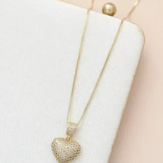 Cadena corazón con circones