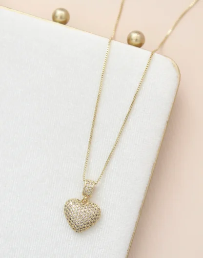 Cadena corazón con circones
