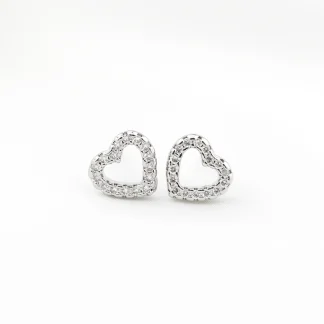Topos corazón microcircones silver