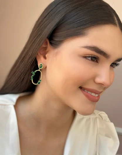 Aretes piedras verdes