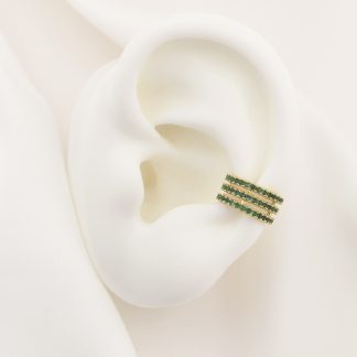 Ear cuff microcircones verde