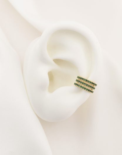 Ear cuff microcircones verde