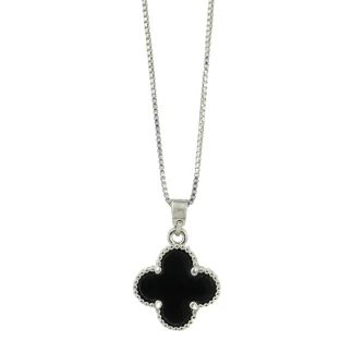 Cadena trébol silver