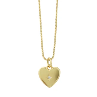 Cadena corazón destello