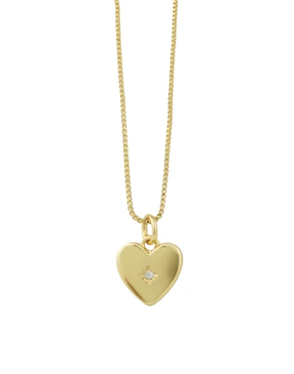 Cadena corazón destello