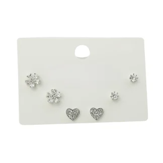 Set x3 topos flor silver