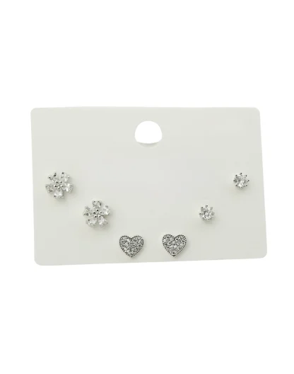 Set x3 topos flor silver