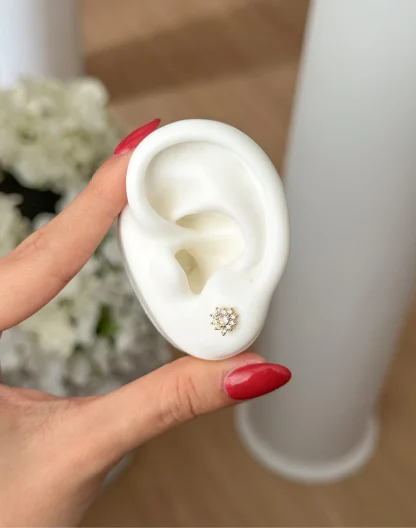 Topos corazón mini gold